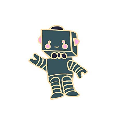 Preisvergleich Produktbild Universum Metall Anstecknadeln Astronaut Dinosaurier Flugzeug Roboter Abzeichen Broschen Cartoon Emaille Pin Tasche Jacken Schmuck Geschenk für Kinder-Roboter, China
