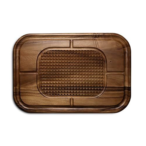 Tabla de Cortar Grande para Filetear de Madera de Acacia Ironwood Gansevoort, 40,6 cm x 61,0 cm, con Ranura para Jugos y Base Antideslizante, Reversible miniatura 1