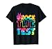 Rock The Test Testing Day Retro Motivational Teacher Student T-Shirt