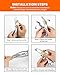 4PCS Silver Fixed Blade Roofing Knife, Heavy Duty Utility Knife for Drywall, Vinyl, Carpet Cutting, Metal Roofing Tools with Portable Storage Sheath, Replacement Blades, Navajas para Roofing