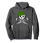 Jackass Military Helmet Skull & Crossbones Logo Pullover Hoodie
