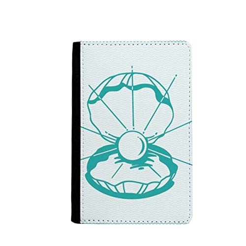Porte-passeport en relief vert pétoncles étui de luxe pour passeport