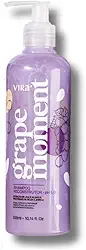 Shampoo Grape Moment Shampoo Reconstrutor, 300ml, para Cabelos Porosos e Fragilizados, com Proteínas Vegetais e Extrato de Uva - Virá Cosméticos