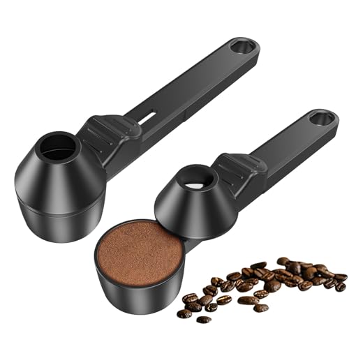BelleFlair 2 pièces cuillères à café avec entonnoir, 2 cuillères à mesurer pour café moulu, cuillère à doser pour remplir des capsules rechargeables,...