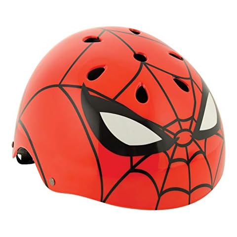 Spiderman Boys' Spiderman Ramp Style Safety Helmet, red, 54-58cm UK Cover
