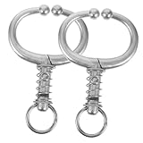 MERRYHAPY 2 piezas Anillo Nariz Ganado Acero Inoxidable Resistente Duradero Accesorio Cría Ganadería con para Manejo Fácil Animales