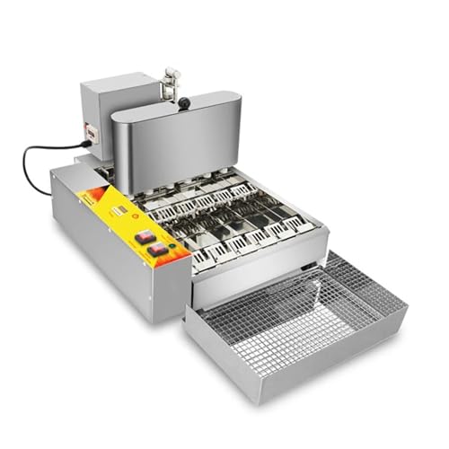 HYJYWYBD Muebles de Dormitorio Máquina for Hacer Donuts eléctrica Comercial, producción automática de 2000W, máquina for Hacer Donuts de Acero Inoxidable de 6cm(Color:6 Row)