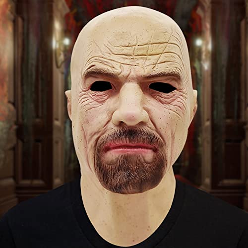 Skrämmande Gammal Man Ansiktsskydd för Cosplay - Gimocool