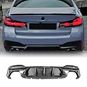 Heckstoßstange Diffusor Lippe M5 Stil für BMW 5er G30 G31 M Sport 2018-2023 Schwarz/Carbon-Optik