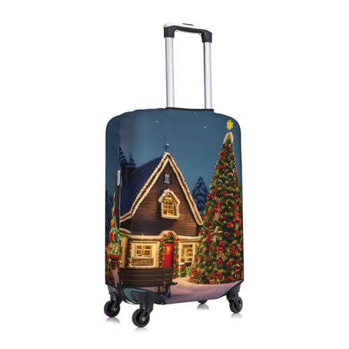 Christmas carnival village Luggage Covers For Suitcase Approved,Suitcase Cover Protector Fit 18-32 InchLuggage, Small3