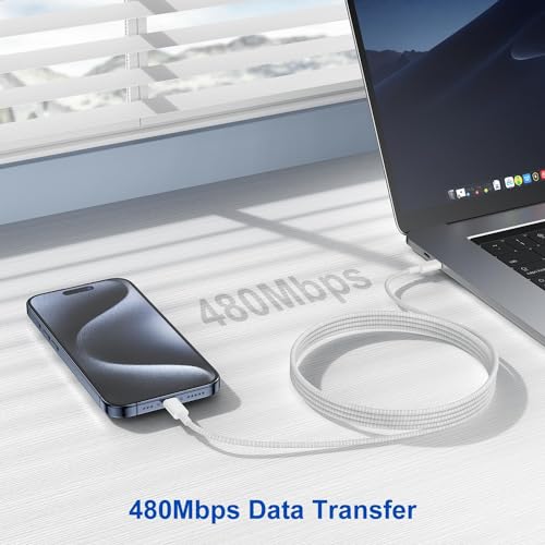 Image of C to C Fast Charging Cable, Power Delivery PD Charger Cord with Data Sync, Strong Brown Braided Cable for Samsung, OnePlus, lPad, MacBook & Type C Devices (Free Cable Protector)