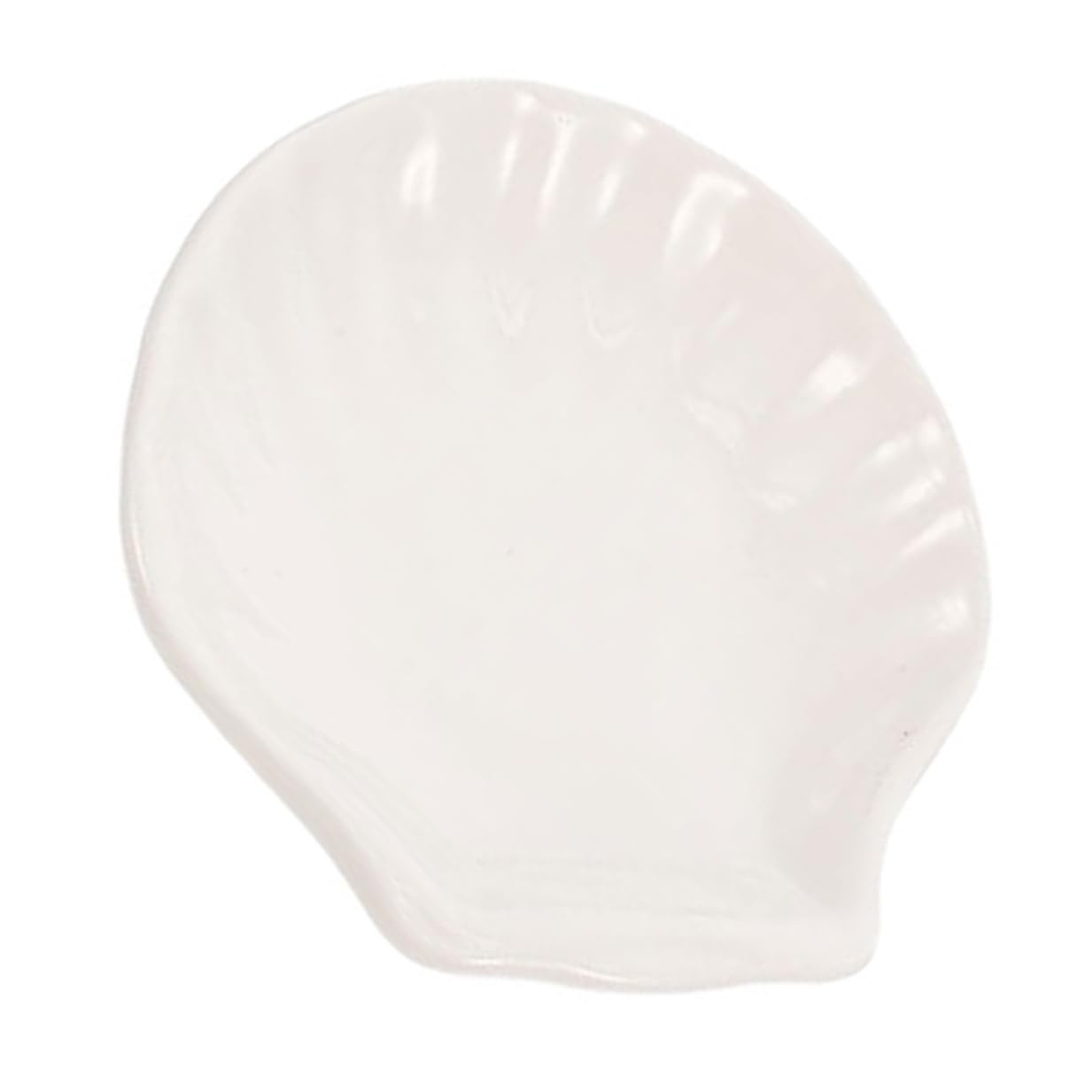 HOLIDYOYO Ceramic Shell Shaped Tea Bag Rest Holder Snack Dish for Sauces Seasoning and Dipping for Tearooms Offices and Home Use Present for Friends and Family