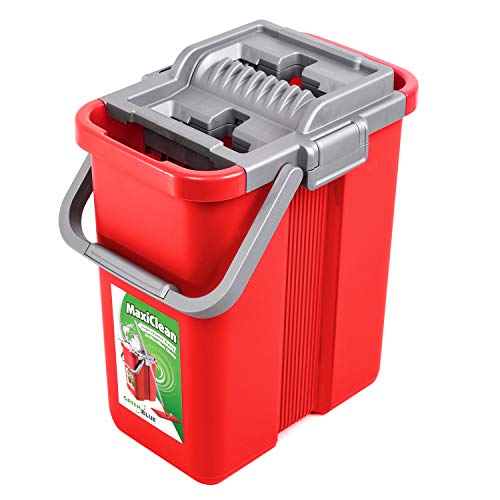 Green Blue Flach-Mopp und 2 in 1 Eimer 8L Wischmop Set Wischmop Bodenwischer Mopp Mop Reinigungssystem Reiniger (Flach-Mopp und Eimer Set + 2X Ersatzbezüge) – Bild 3