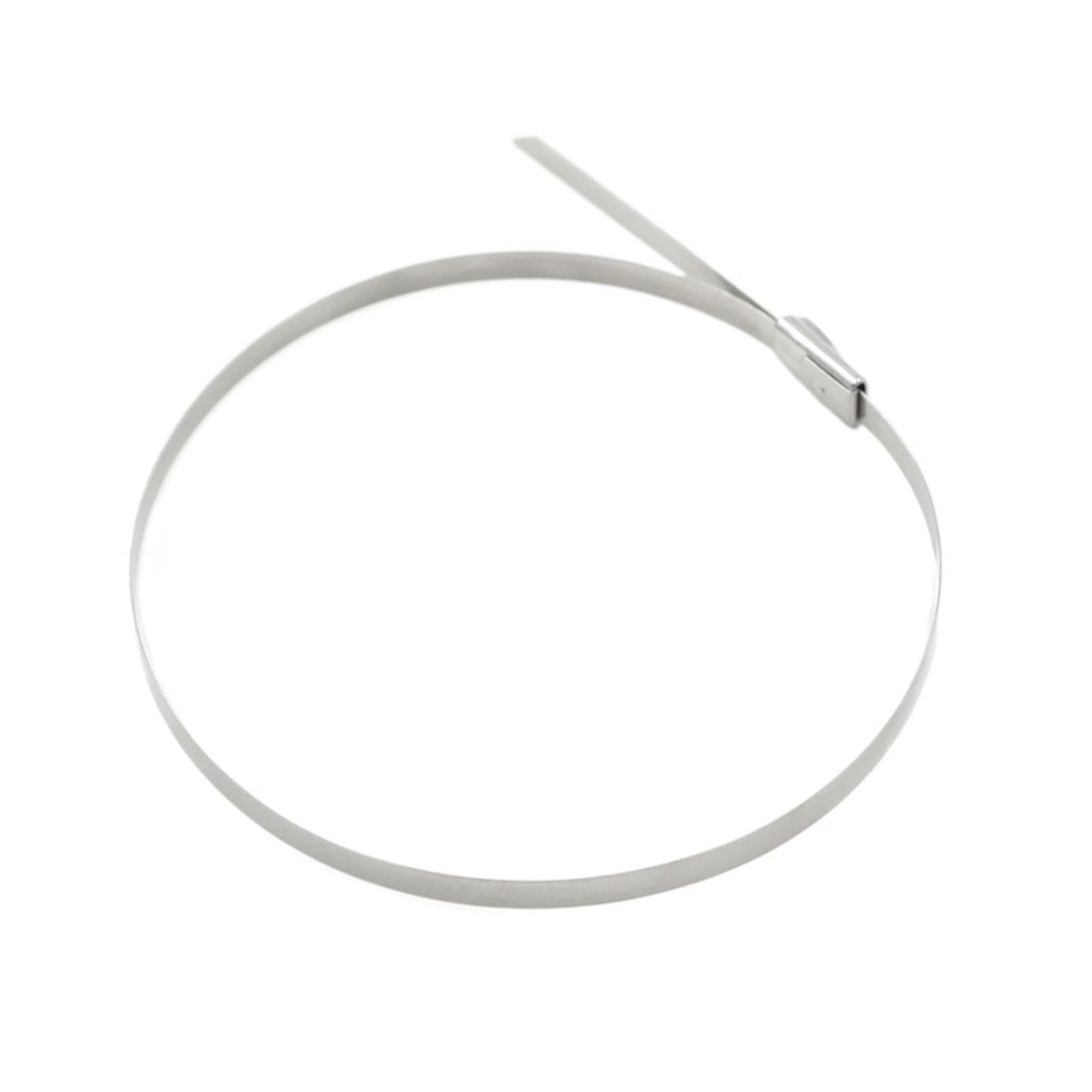 Bridas metálicas de Acero Inoxidable, 10 Bridas for Cables autoblocantes de Acero Inoxidable 304, 4,6 mm Ancho, 100-500(500mm)
