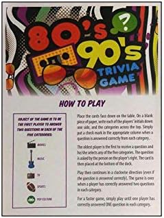 80's & 90's Trivia Game - Fun Questions Game Featuring 1980's and 1990's Trivia Questions - Ages 12+