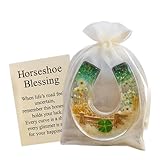 Generico Colgante amuleto de la suerte de recuerdo – Decoración para mesa con herradura | Para mujeres y señores, escritorios, estanterías, mesitas de noche, puestos de trabajo y