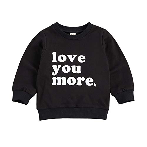 1-6T Toddler Baby Boy Girl Hoodies Sweatshirt Daddy Mom Zipper Hooded Pullover Girls Boys Fall Winter Clothes Outfits (A Black Valentine's Day Toddler Clothes, 3T-4T)