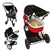 Baby Sun Shade and Blackout Blind for Strollers | UPF50+ | Breathable and Universal fit | SnoozeShade Original - Best-Selling Safety Green Trim