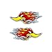 4R Quattroerre.it 14206 Sticker Adesivo 3D Coppia Picchio Fiamme
