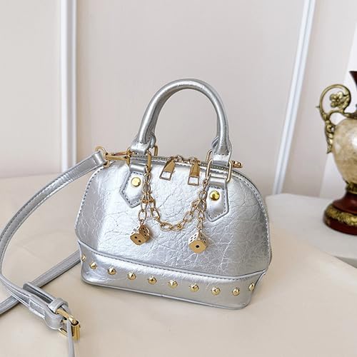 Bolso tote para mujer, mochila de cuero, bolso bandolera, bolso de mano para boda, baile de graduación, fiestas, trabajo y viaje (Estilo 517) miniatura 5
