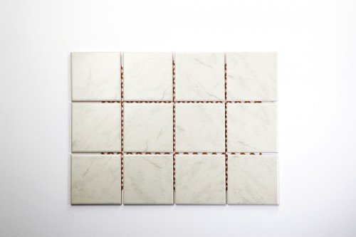 Preisvergleich Produktbild Keramikmosaik grau marmoriert 10x10x0,6cm