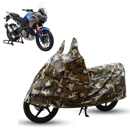 Image of Sulfar Bike Cover for TVS Apache (RTX 300 (ADV)) | Waterproof, Dustproof & UV Protected | All Weather Two Wheeler Cover (Army Green) New 2026 Variants