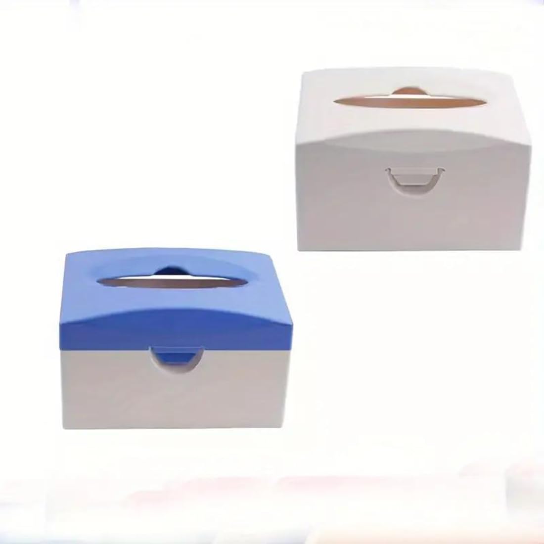 Dental Chair Tissue Box Rectangular6.7"(L) x 4.8"(W) x 4.0"(H) Flexible Fixation On Chairs for Use in Clinics, Hospitals, and Homes （Blue Type）