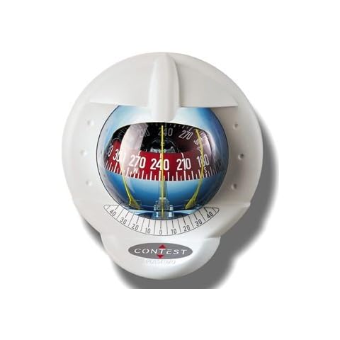 Plastimo Contest 101 Bulkhead Compass White and Red Cover