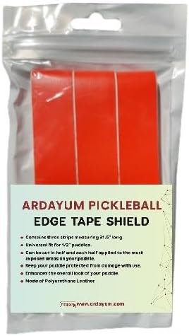 Pack of Three Pickleball Paddle Protective Edge Tape/Tape Armor - for Carbon Fiber or Honeycomb Paddles