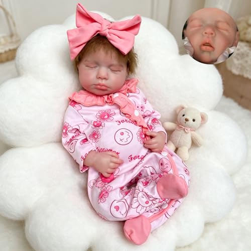 Muñeca Reborn de Silicona Realista 18 pulgadas miniatura 1