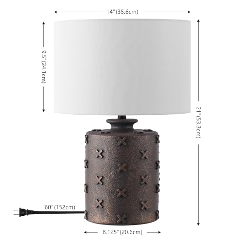 Lámpara de Mesa de Resina Marrón Antigua 21 pulgadas miniatura 3