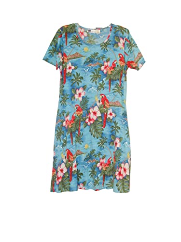 Image of LA CERA Women's Casual Cotton Knit Summer Dress, A-Line Hem, Scoop Neckline, Short Sleeves with Side Pockets