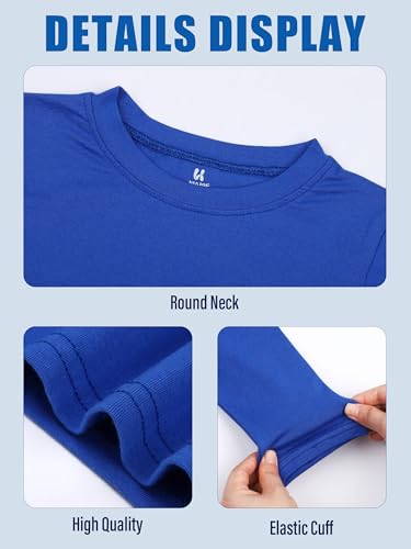 5 Pack Cotton Boys Long Sleeve Shirts Toddlers Soft Crewneck Tee Kids Basic Long-Sleeve T-Shirts Top2