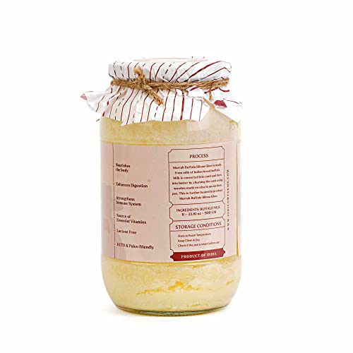 Image of Indicow Foods Vedic Bilona A2 Cow Ghee | (Murrah Buffalo Bilona Ghee 500ml)