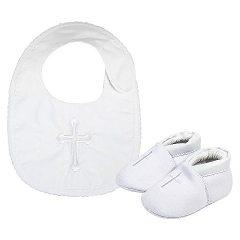 LACOFIA Baby Girls Anti-Slip Baptism Shoes Cover