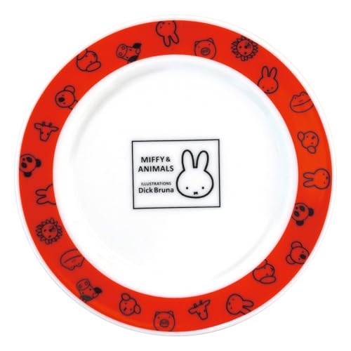 ディック・ブルーナ 「 ミッフィー miffy 」 皿 プレート パン皿 19.5cm 電子レンジ 食洗機対応 キャラクター グッズ 食器 雑貨 miffy&animals 日本製 415124