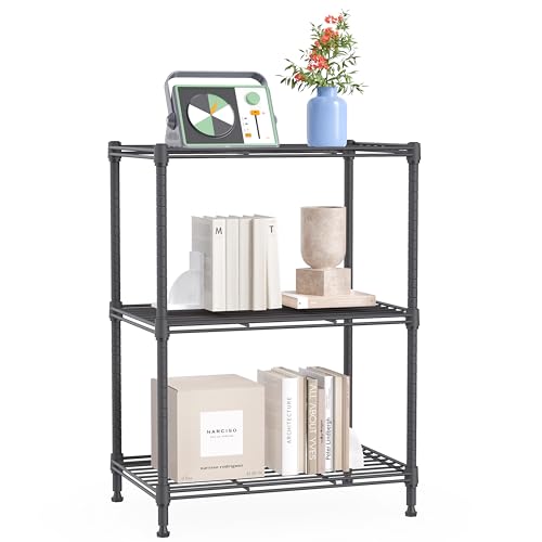 IZEUK 3 Tier Shelf, Heavy Duty Steel Wire Shelving Unit for Home, Kitchen, Laundry Room...