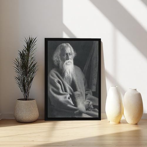 Toile Rabindranath Tagore cadre suspendu décoration murale salon - 6