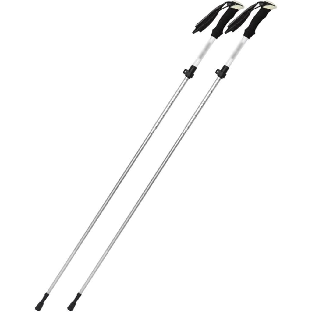 Lightweight Folding Walking Sticks, 2pc Adjustable Trekking Poles, Tri-fold Design Hiking Gear, for Backpacking(White Color)