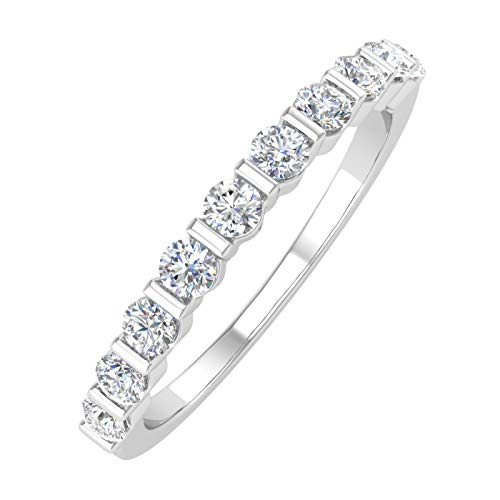 14K Gold Channel Set Diamond Wedding Band Ring (1/2 Carat)