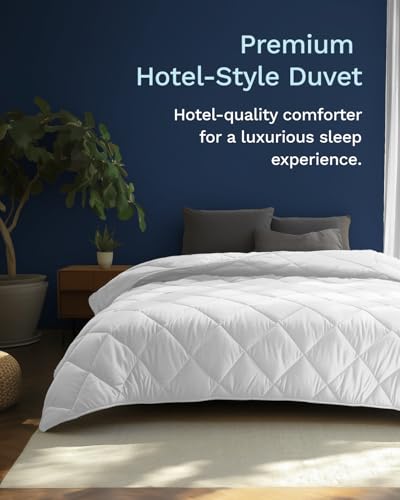 Image of ViscoSoft Twin /Twin XL Reversible Comforter - Down Alternative Duvet Insert | All Season Cooling Lightweight Reversible Quilted Blanket - OEKO-TEX Certified - Ideal for Dorm & Guest Bed - White - 3 Pack