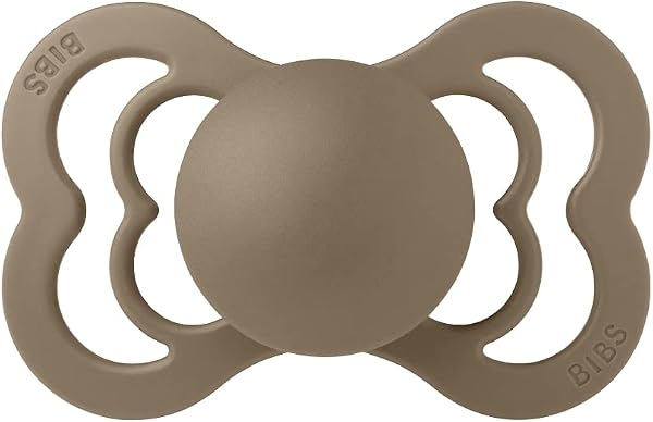 Tétine BIBS Supreme, lot de 2, silicone, tétine danoise de forme symétrique. Sans BPA. (Vanilla/Dark Oak, taille 2 (à partir de 6 mois)) - 4