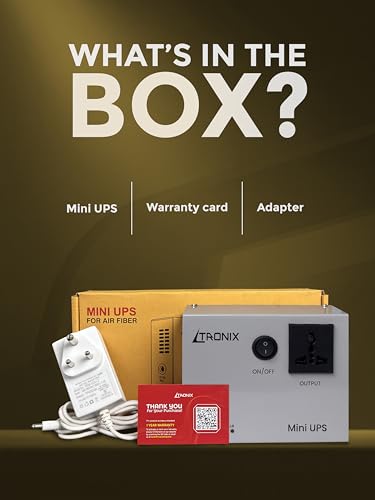 Image of Mini UPS for Jio AirFibre, Airtel AirFiber Plus and WiFi Routers, Massive 13,200mAH Battery, Up to 4.5 Hours Backup, Zero Lag Switching, 1 Year Warranty, Made in India (Cool Grey)