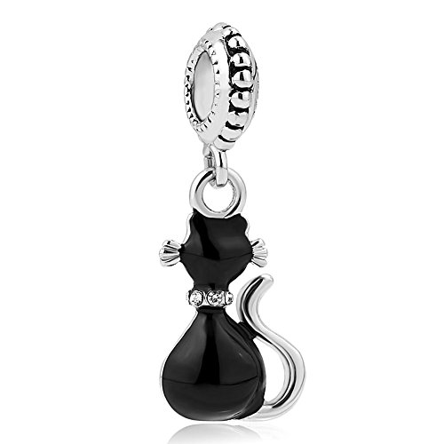 CharmSStory Silver Plated New Lucky Dog Paw Charm Animal Style Beads for Bracelet