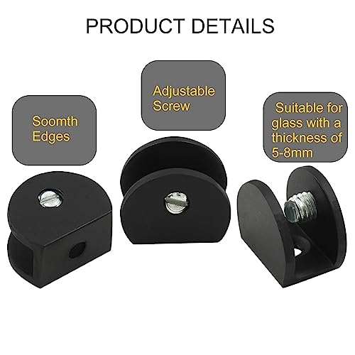 Litoexpe GAOC-0720 8Pcs Adjustable Frameless Glass Shelf Bracket thumb #3