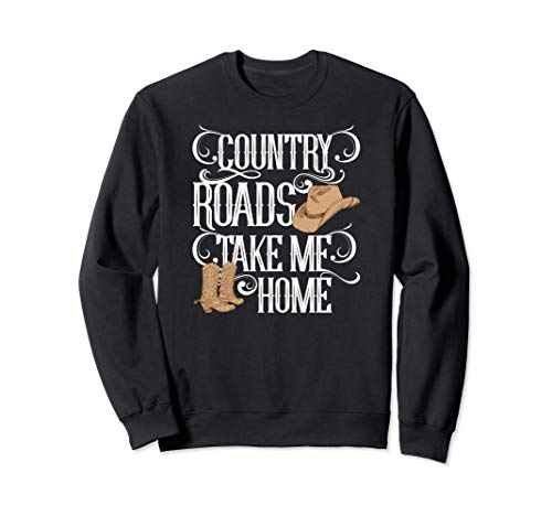 Country Roads Take Me Home Cute Music Lyrics Felpa