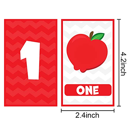 JOYIN 4 Pack Kindergarten Flash Cards with Rings Set, Numbers, Alphabets, Colors & Shapes Toddler Flash Cards, Fun… - Image 5