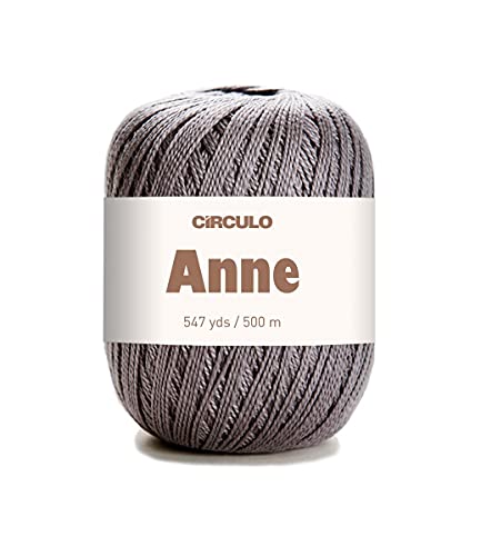 Image of CIRCULO Anne Yarn for Crocheting & Knitting, 100% Mercerized Brazilian Virgin Cotton, Soft Fingering Weight, 547 Yds, 5.19 Oz - Color 8797 Stell