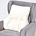 Homescapes cremeweißes Rückenkissen, Lordosenstütze mit Baumwollbezug für Sessel, Bürostühle, Couch oder Bett, 15 cm Dickes Lendenkissen zur ergonomischen Entlastung von Rücken und Wirbelsäule, Creme
