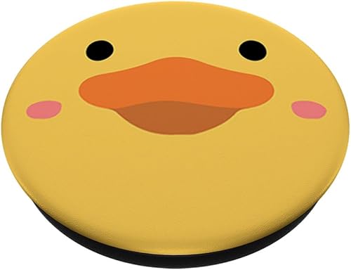 Miniatura 2 de Cara de pato divertido pato amarillo de goma lindo pato PopSockets estándar PopGrip